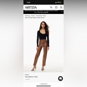 Aritzia Melina Pant in Cognac